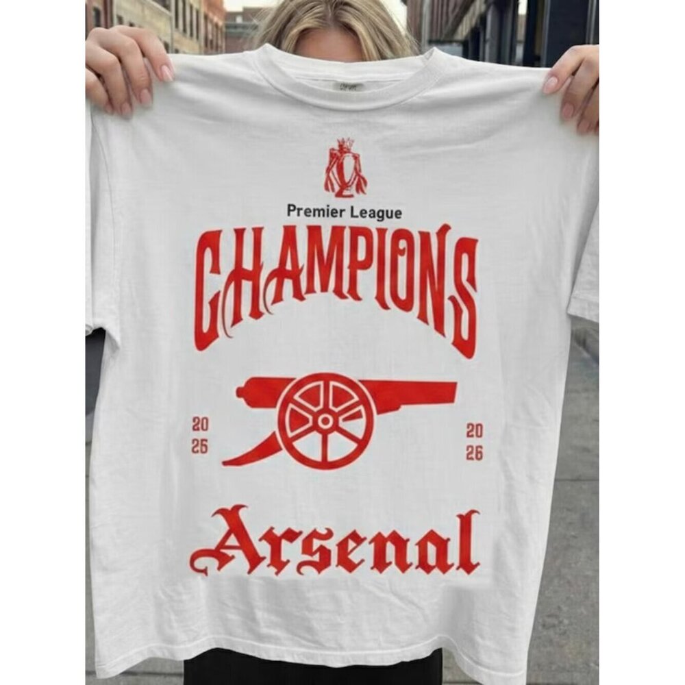 Arsenal Premier League Champions 2025-26 Vintage Classic Shirt .